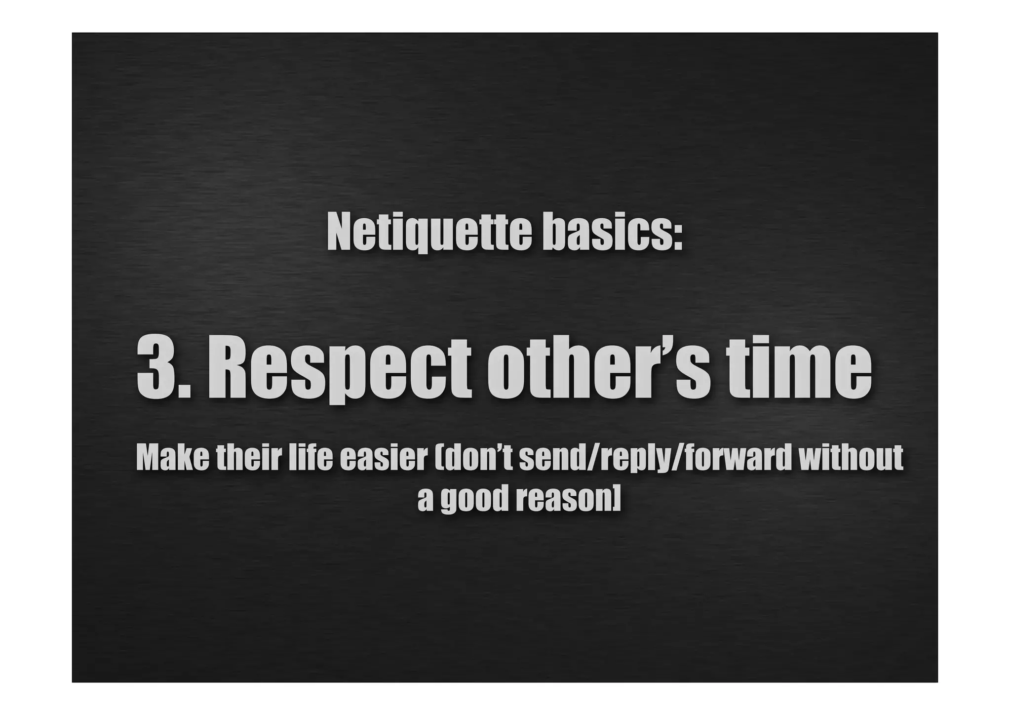 Netiquette short introduction PPT