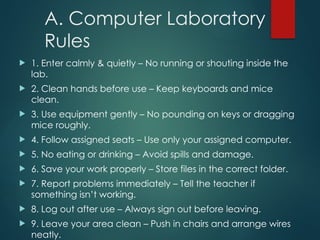 Netiquette_ComputerLab_Internet. ict gr4 | PPTX