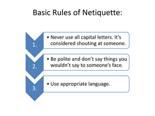 Basic Rules of Netiquette: