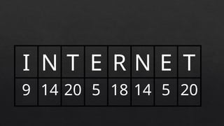 I N T E R N E T
9 14 20 5 18 14 5 20
 
