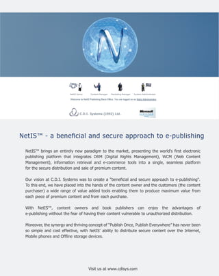 NetIS™: a beneficial and secure approach to e-publishing