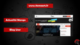 Les critères d’un site intéressant ( pour
poser un backlink )
www.9emeart.fr
Actualité Manga
Blog User
 
