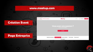 Les critères d’un site intéressant ( pour
poser un backlink )
www.meetup.com
Création Event
Page Entreprise
 