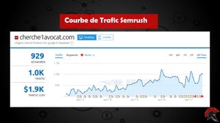 Les critères d’un site intéressant ( pour
poser un backlink )
Courbe de Trafic Semrush
 