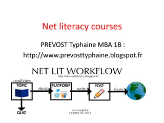 Net literacy courses
PREVOST Typhaine MBA 1B :
http://www.prevosttyphaine.blogspot.fr

 