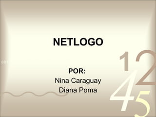 NETLOGO POR:   Nina Caraguay Diana Poma 