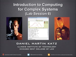 Introduction to Computing
for Complex Systems
(Lab Session 6)
 