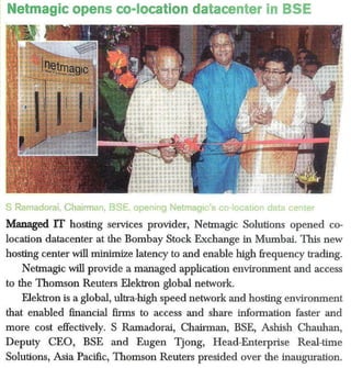 Netmagic Opens Co-location Datacenter in BSE