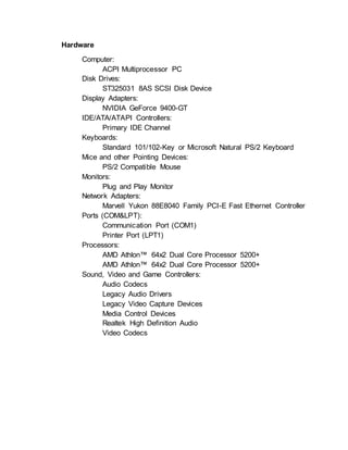 Trez Computer Shop Network Management Defense Documentation | DOCX