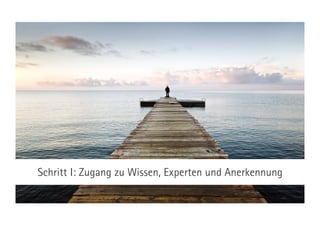Schritt I: Zugang zu Wissen, Experten und Anerkennung
 