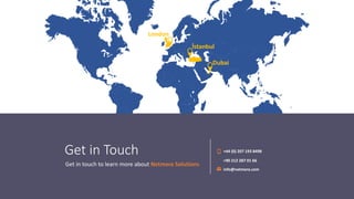 Get in touch to learn more about Netmera Solutions
Get in Touch +44 (0) 207 193 8498
+90 212 287 01 66
info@netmera.com
İstanbul
London
Dubai
 