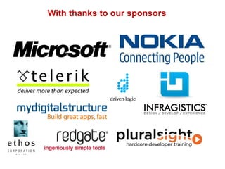 With thanks to our sponsors
 