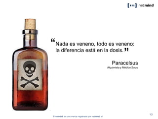 Nada es veneno, todo es veneno:
la diferencia está en la dosis.
Paracelsus
Alquimista y Médico Suizo
“
”
 