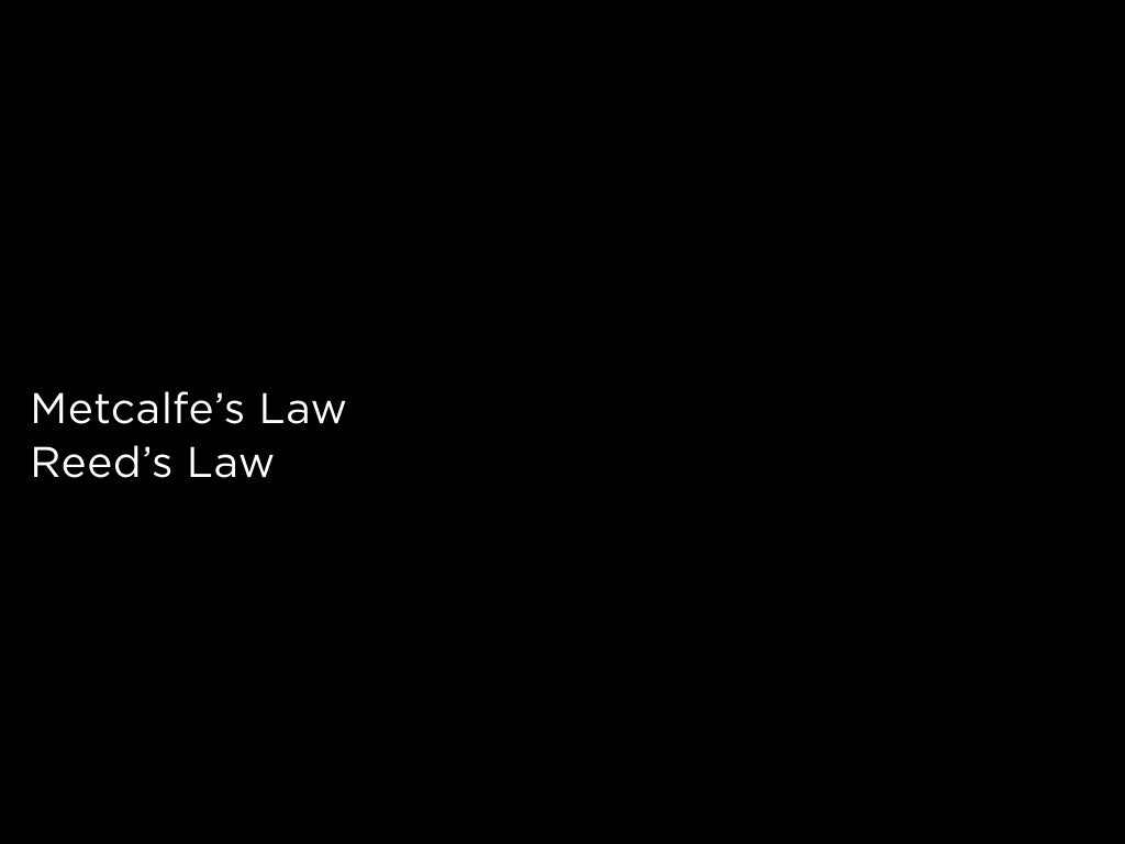 Metcalfe’s Law Reed’s Law