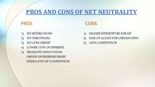 Net neutrality | PPTX