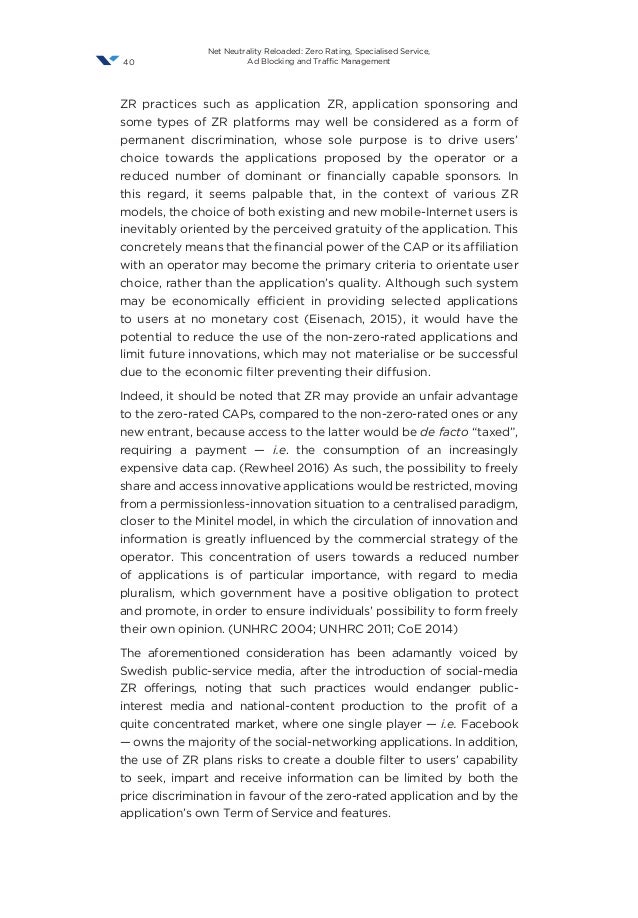 Net Neutrality Reloaded Zero Rating Specialised Service Ad Blockin Part I Zero Rating Policy Net Neutrality Essays With Thesis Statements also Modest Proposal Essay Examples Cover Letter For Medical School Admission