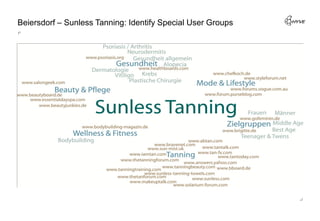 Beiersdorf – Sunless Tanning: Identify Special User Groups
 