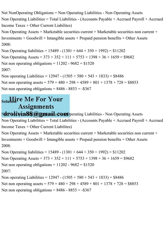 Net Nonoperating Obligations Non Operating Liabilities Non Opera Pdf Net Nonoperating Obligations Non Operating Liabilities Non Opera Pdf