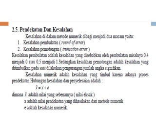Metode Numerik Bab 2 Sistem bilangan dan kesalahan