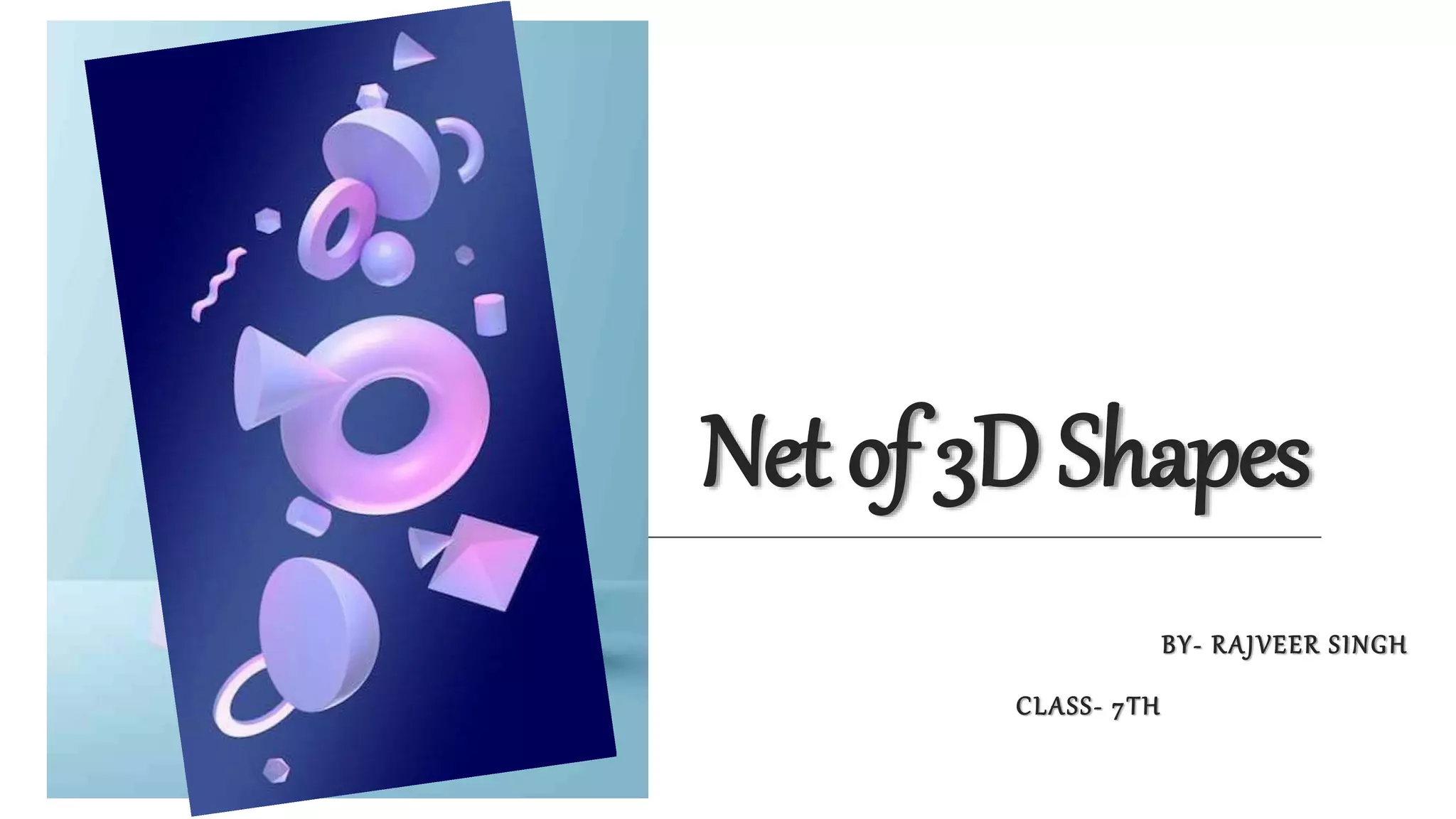 Net of 3D shapes PPT