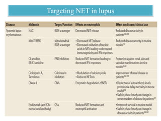 Targeting NET in lupus
 