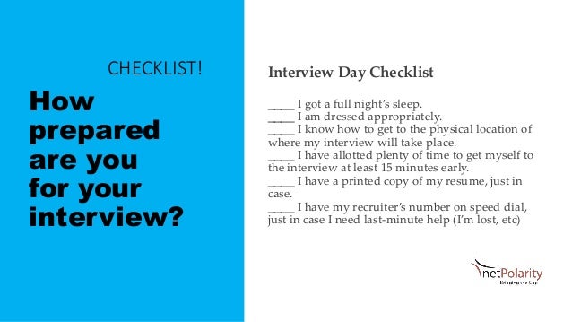 last minute interview tips
