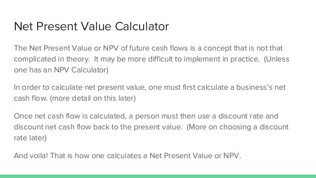 net present value calculator how to calculate npv net present value calculator