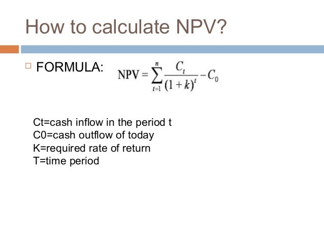 calculate net present value