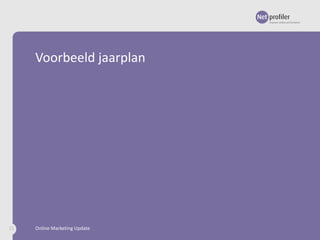 Voorbeeld jaarplan

11

Online Marketing Update

 