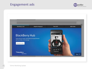 Engagement ads

38

Online Marketing Update

 