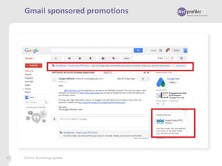Gmail sponsored promotions

43

Online Marketing Update

 