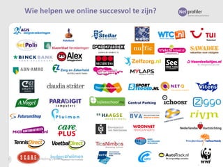 Wie helpen we online succesvol te zijn?

7

Online Marketing Update

 