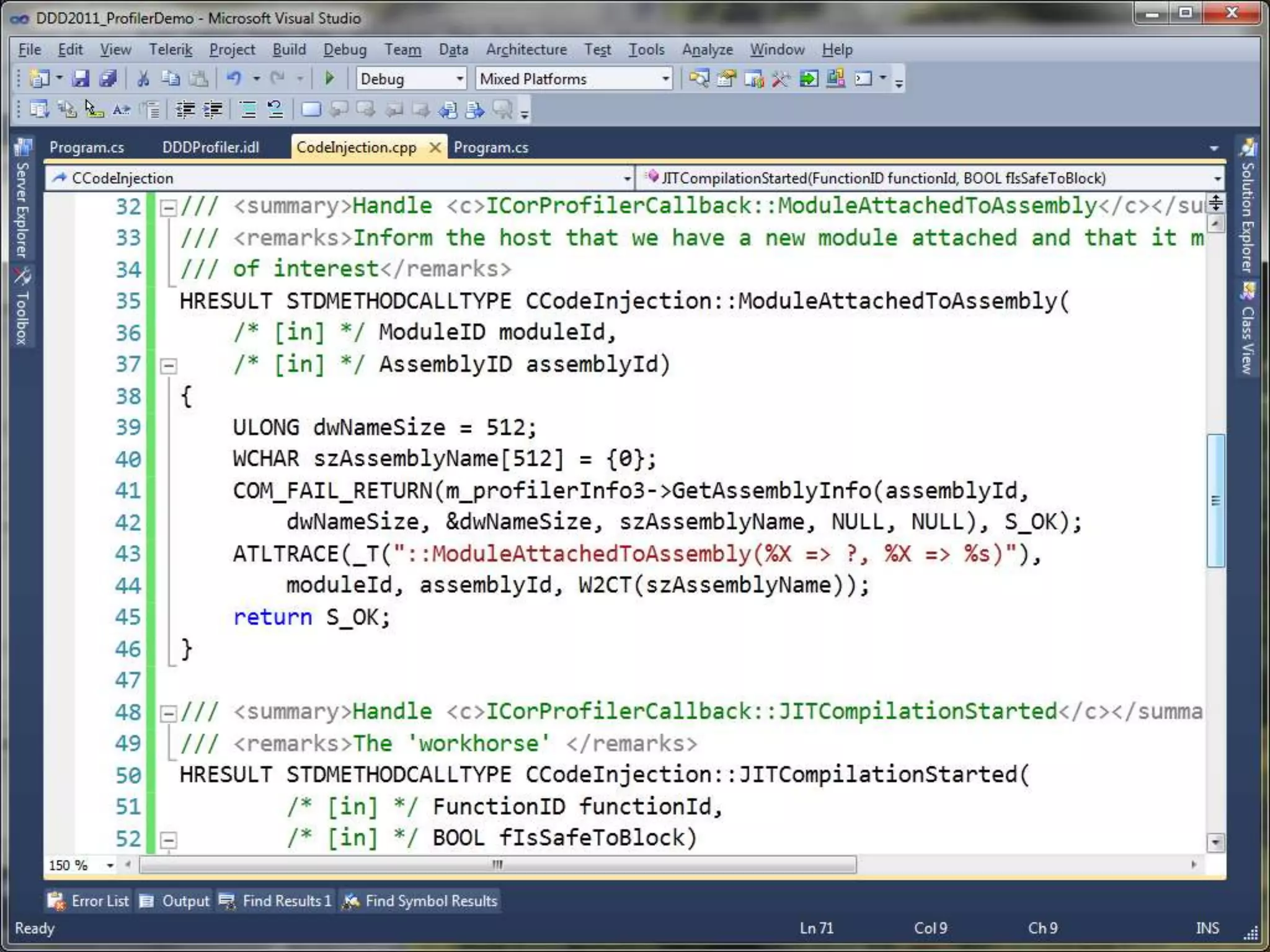 Getting assembly and method namesInterfacesICorProfilerInfo3IMetaDataImport2Demo 4