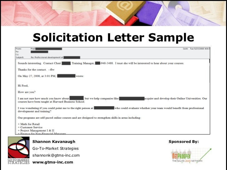 soliciting letters