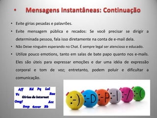 Uma das primeiras " regras de etiqueta" que se aprende na Internet é não escrever em letras MAIÚSCULA. Na Web, quando você escreve em MAIÚSCULA passa a impressão de estar GRITANDO!! Se você precisa dar algum destaque em uma frase ou palavra, coloque-as entre asteriscos ou sublinhadas. Use maiúsculas somente quando realmente quiser gritar.Josina