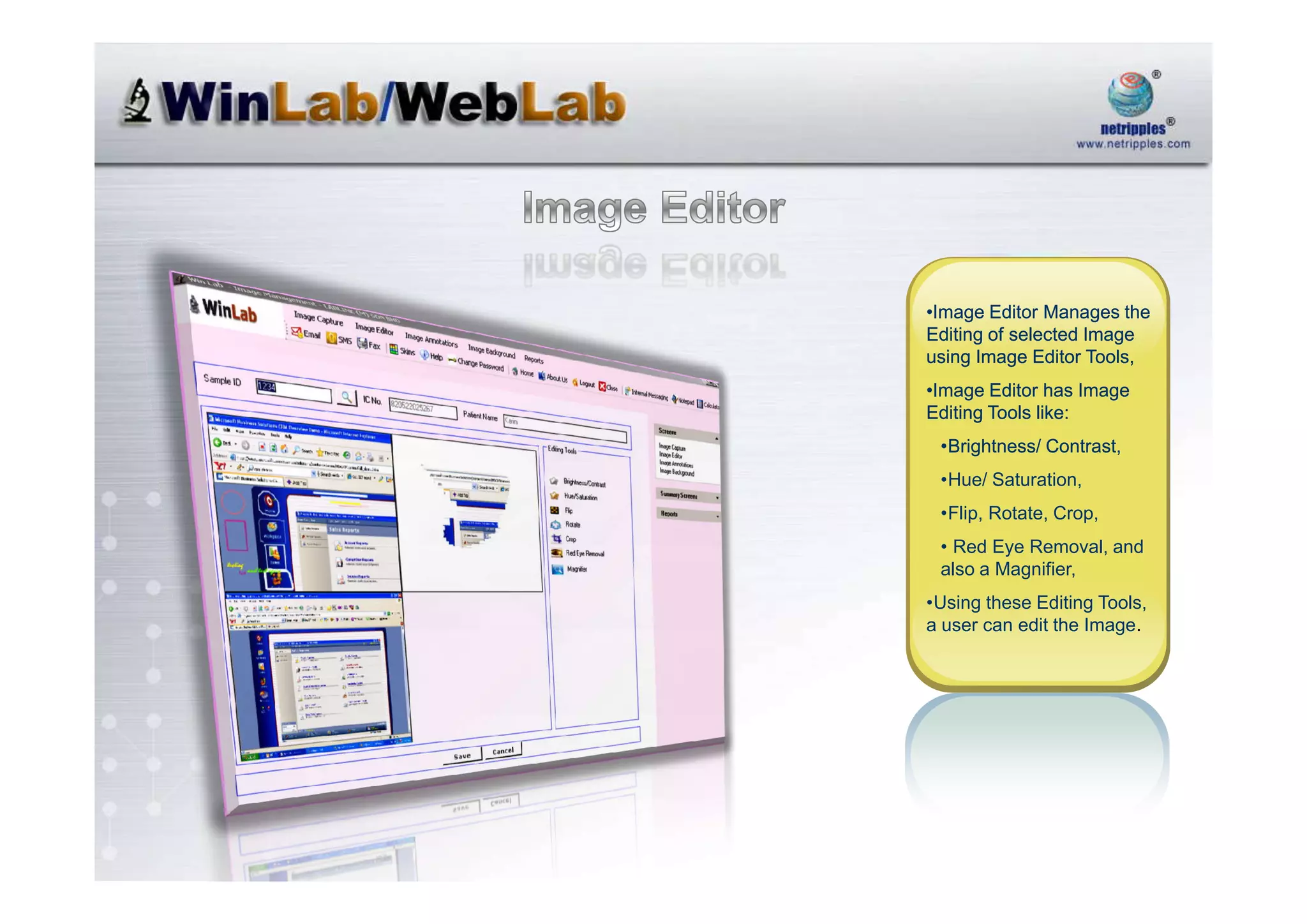 Netripples Advanced Laboratory Information System@Sept2008@Mpvrn1