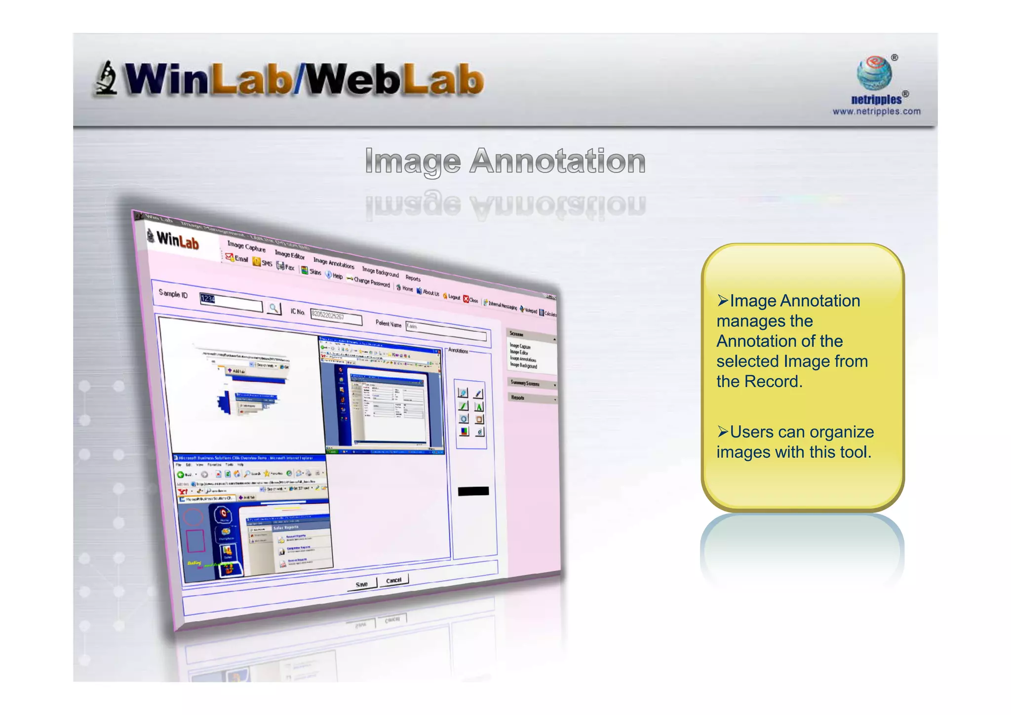 Netripples Advanced Laboratory Information System@Sept2008@Mpvrn1
