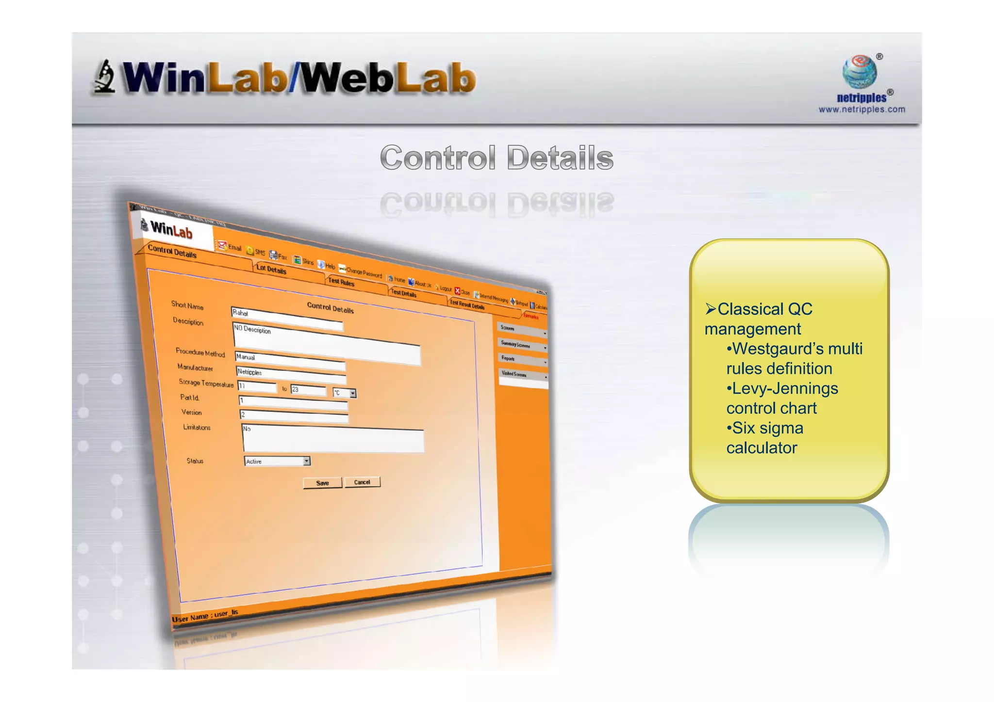 Netripples Advanced Laboratory Information System@Sept2008@Mpvrn1