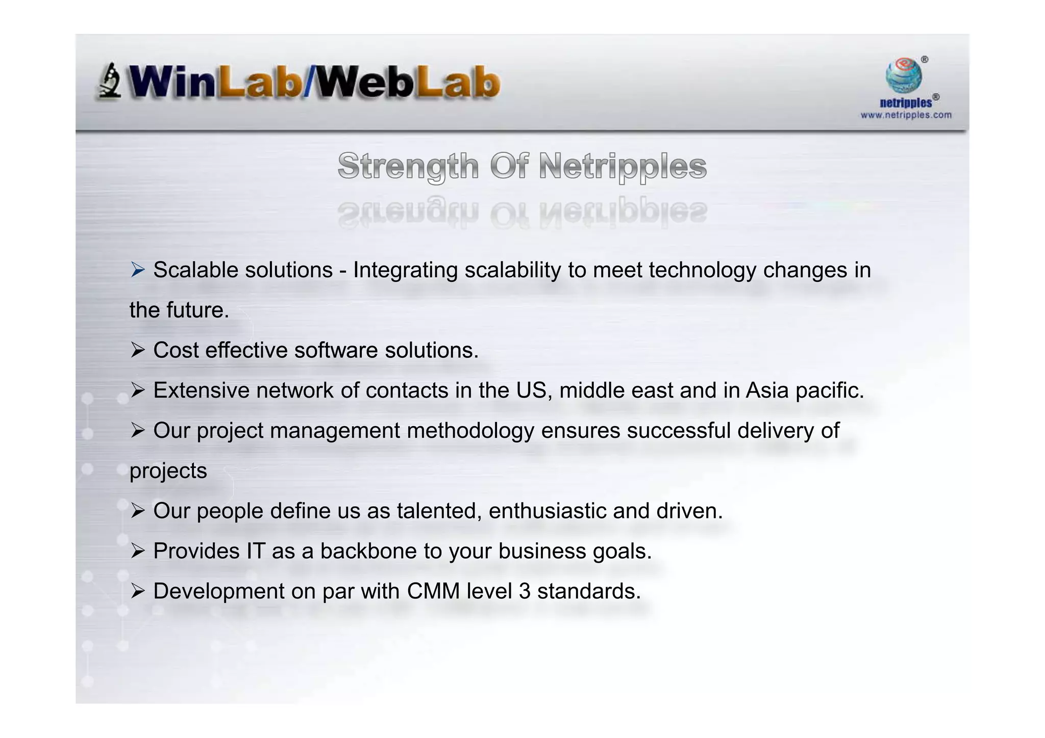 Netripples Advanced Laboratory Information System@Sept2008@Mpvrn1