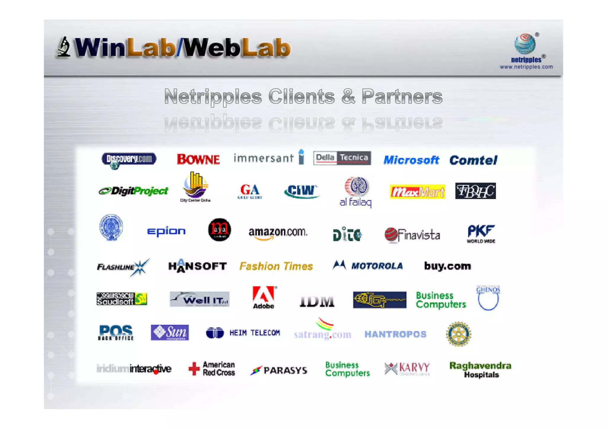 Netripples Advanced Laboratory Information System@Sept2008@Mpvrn1