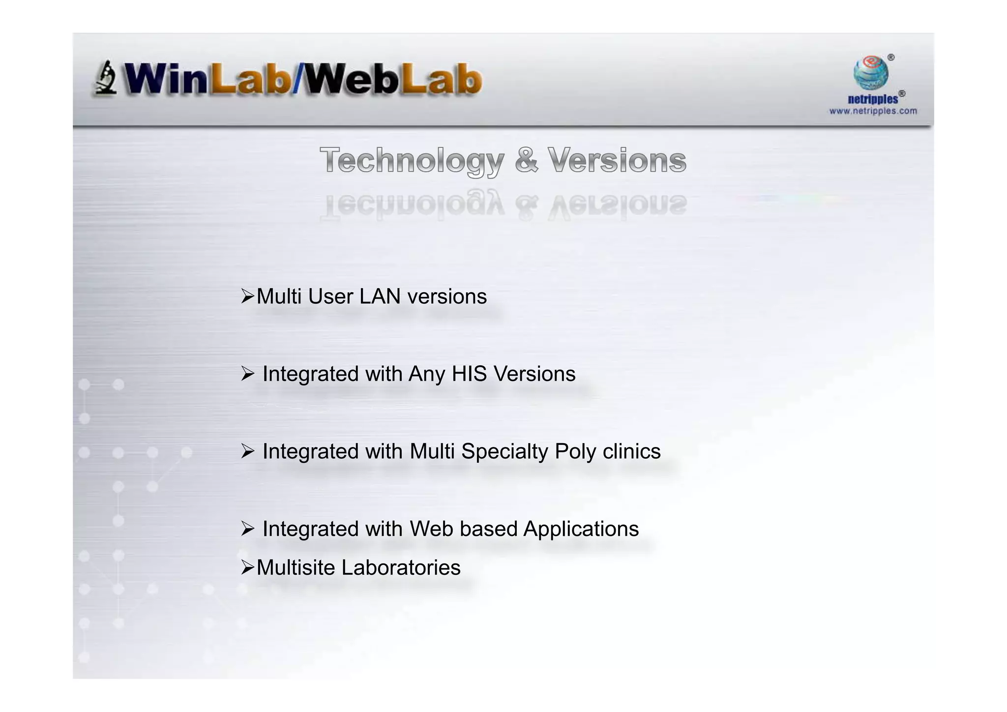 Netripples Advanced Laboratory Information System@Sept2008@Mpvrn1