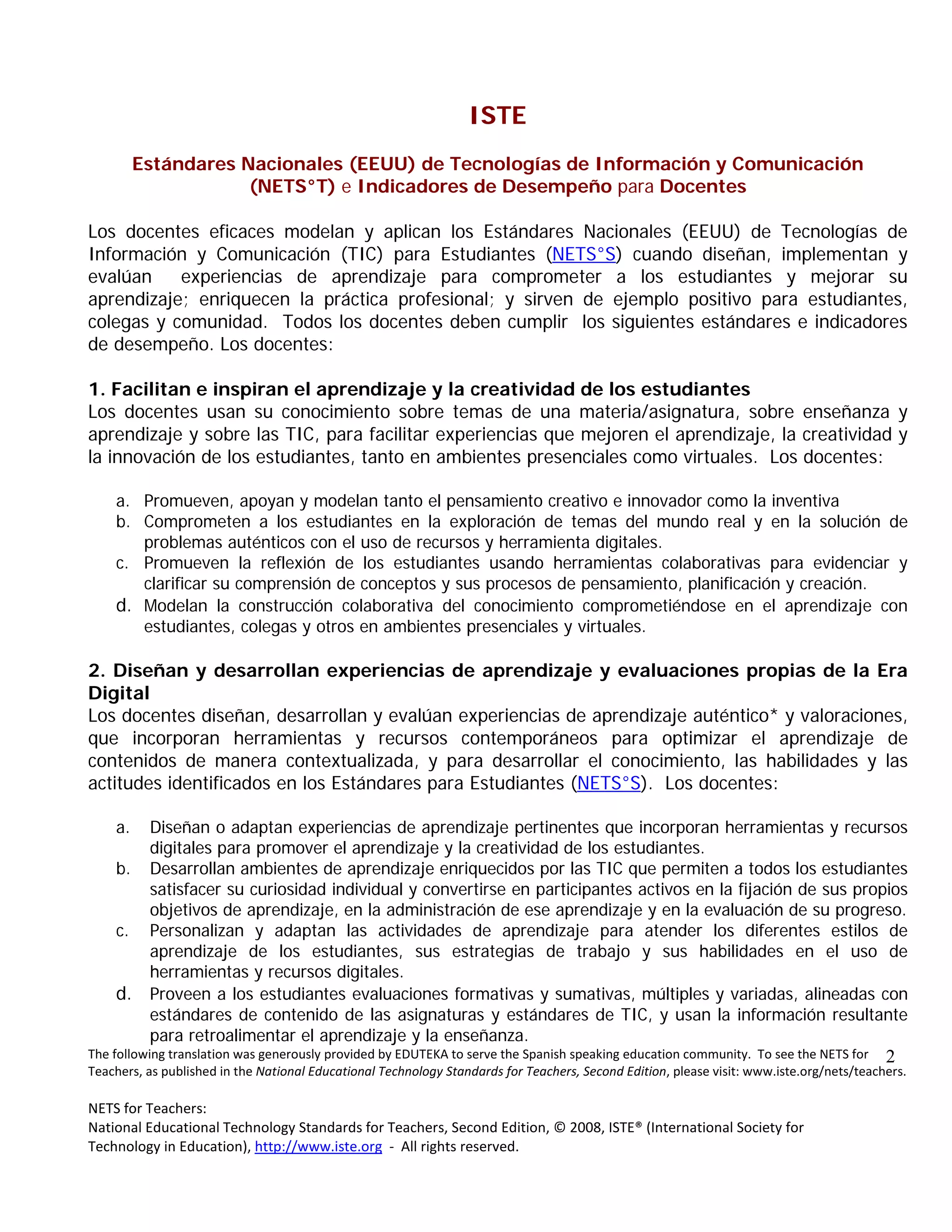 Nets forteachers2008 spanish