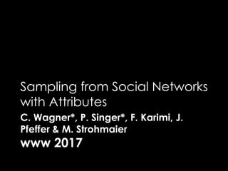 Thank You
References:
•  Visibility of minorities in
social networks, arXiv:
1702.00150
•  Sampling social networks
with a...