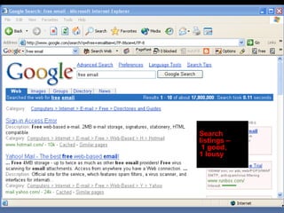 Search
listings –
 1 good,
1 lousy
 