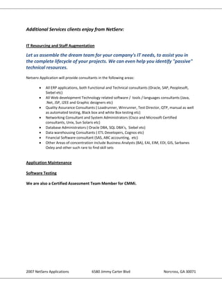 Net Serv Applications | PDF