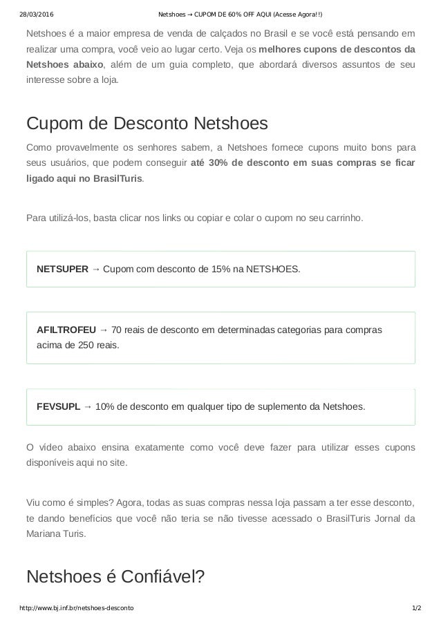 cupom de desconto netshoes 2019