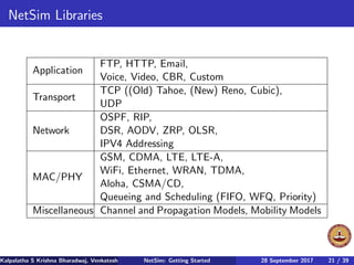 Netsim webinar-iitm-sep-17 | PDF