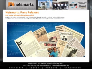 Netsmartz: Press Releases For more information please visit  http://www.netsmartz.net/company/netsmartz_press_releases.html   