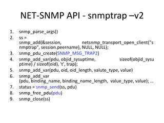 Net snmp API | PPTX