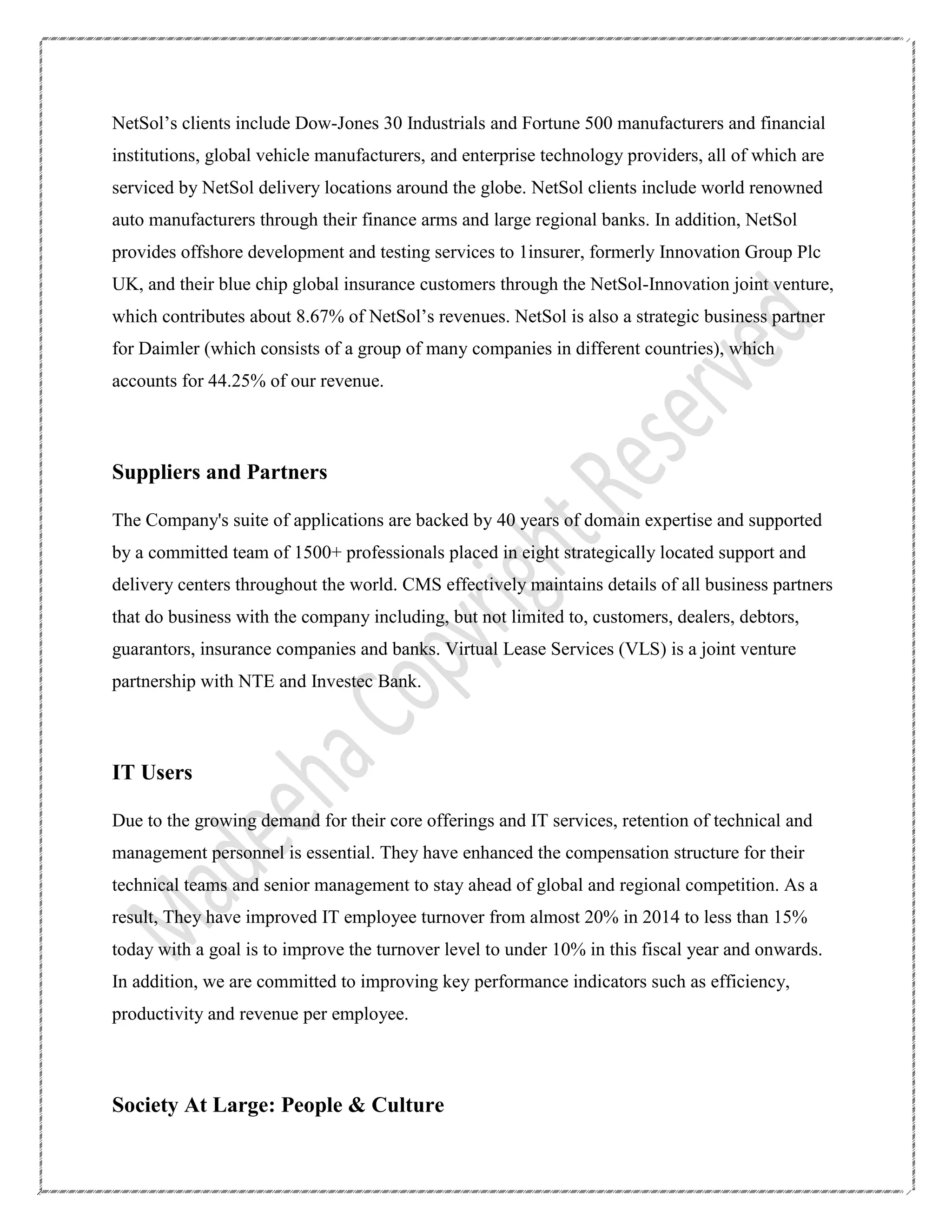 NetSol Inc Report writing example (professional ethics) | PDF